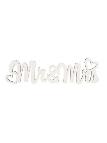 Mr & Mrs feliratú fa fehér 26cm mágnessel D63653265